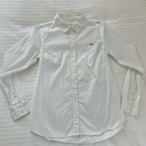 Vineyard Vines Classic Stretch White Cotton Button Down Shirt - 6